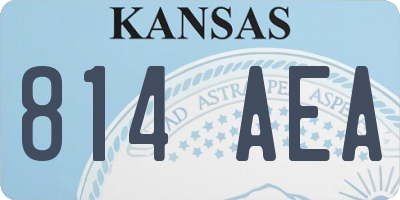 KS license plate 814AEA