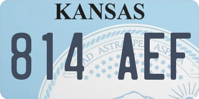 KS license plate 814AEF