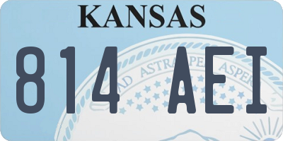 KS license plate 814AEI