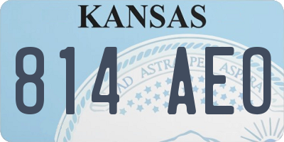 KS license plate 814AEO