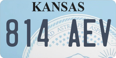 KS license plate 814AEV