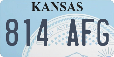 KS license plate 814AFG