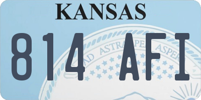 KS license plate 814AFI