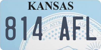 KS license plate 814AFL