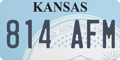 KS license plate 814AFM