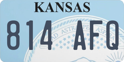 KS license plate 814AFQ