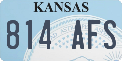 KS license plate 814AFS