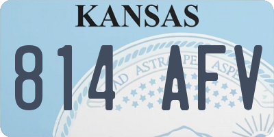 KS license plate 814AFV