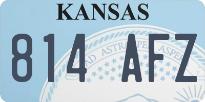KS license plate 814AFZ