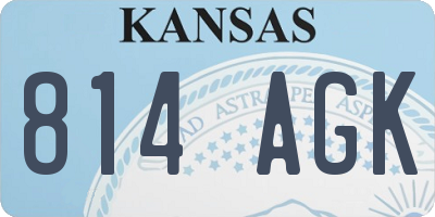 KS license plate 814AGK