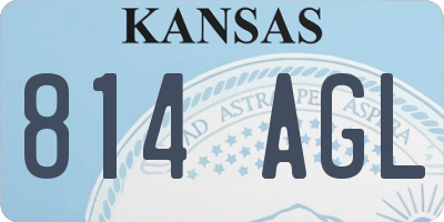 KS license plate 814AGL