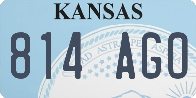 KS license plate 814AGO