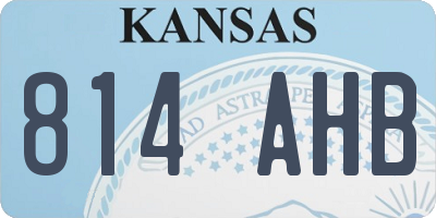 KS license plate 814AHB