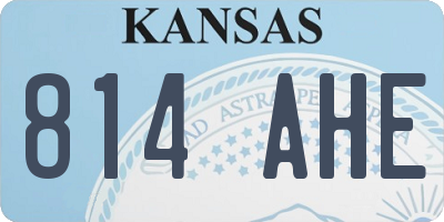 KS license plate 814AHE