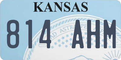 KS license plate 814AHM