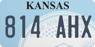 KS license plate 814AHX
