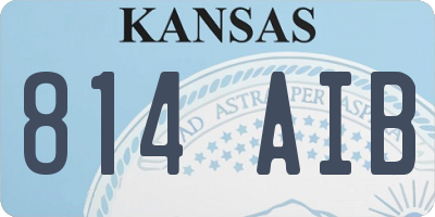KS license plate 814AIB