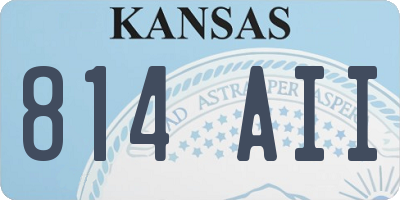 KS license plate 814AII