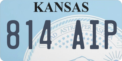 KS license plate 814AIP