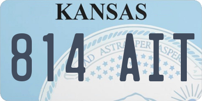 KS license plate 814AIT