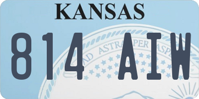 KS license plate 814AIW