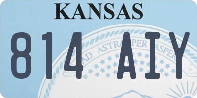 KS license plate 814AIY