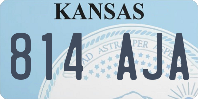 KS license plate 814AJA