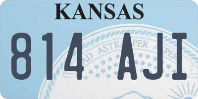 KS license plate 814AJI