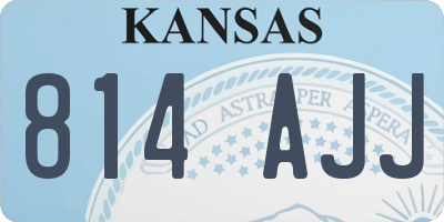 KS license plate 814AJJ