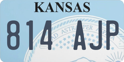 KS license plate 814AJP