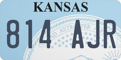 KS license plate 814AJR