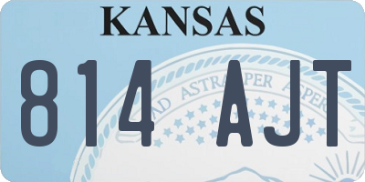 KS license plate 814AJT