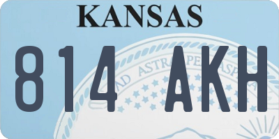 KS license plate 814AKH