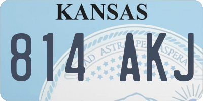 KS license plate 814AKJ