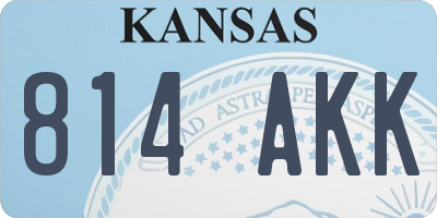KS license plate 814AKK