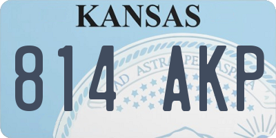 KS license plate 814AKP