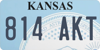 KS license plate 814AKT