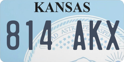 KS license plate 814AKX