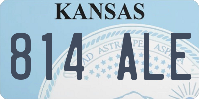 KS license plate 814ALE