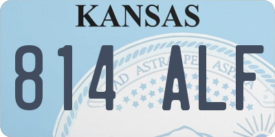 KS license plate 814ALF