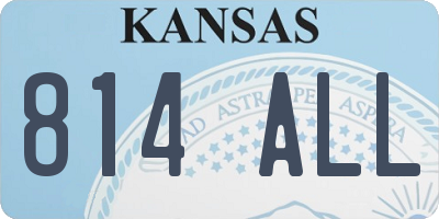 KS license plate 814ALL
