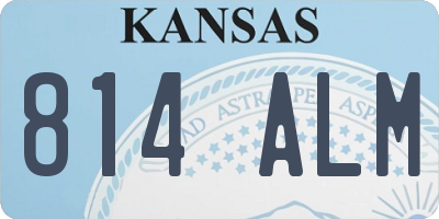KS license plate 814ALM