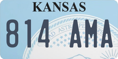 KS license plate 814AMA