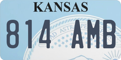 KS license plate 814AMB