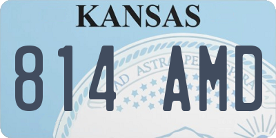 KS license plate 814AMD
