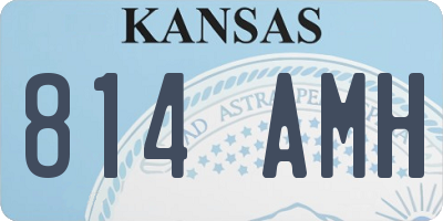 KS license plate 814AMH