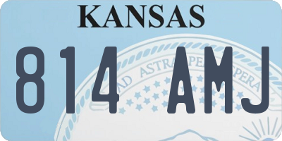 KS license plate 814AMJ