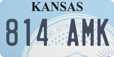 KS license plate 814AMK
