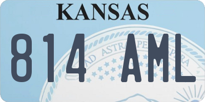 KS license plate 814AML