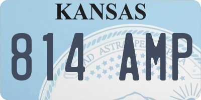 KS license plate 814AMP